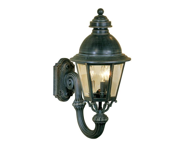South Bend, Medium, aluminum, Wall Mount, Clear glass, (3) 25W B10, 120V